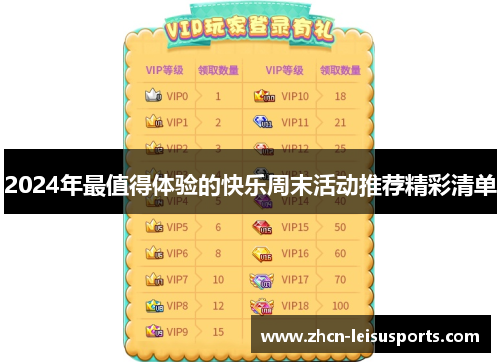2024年最值得体验的快乐周末活动推荐精彩清单